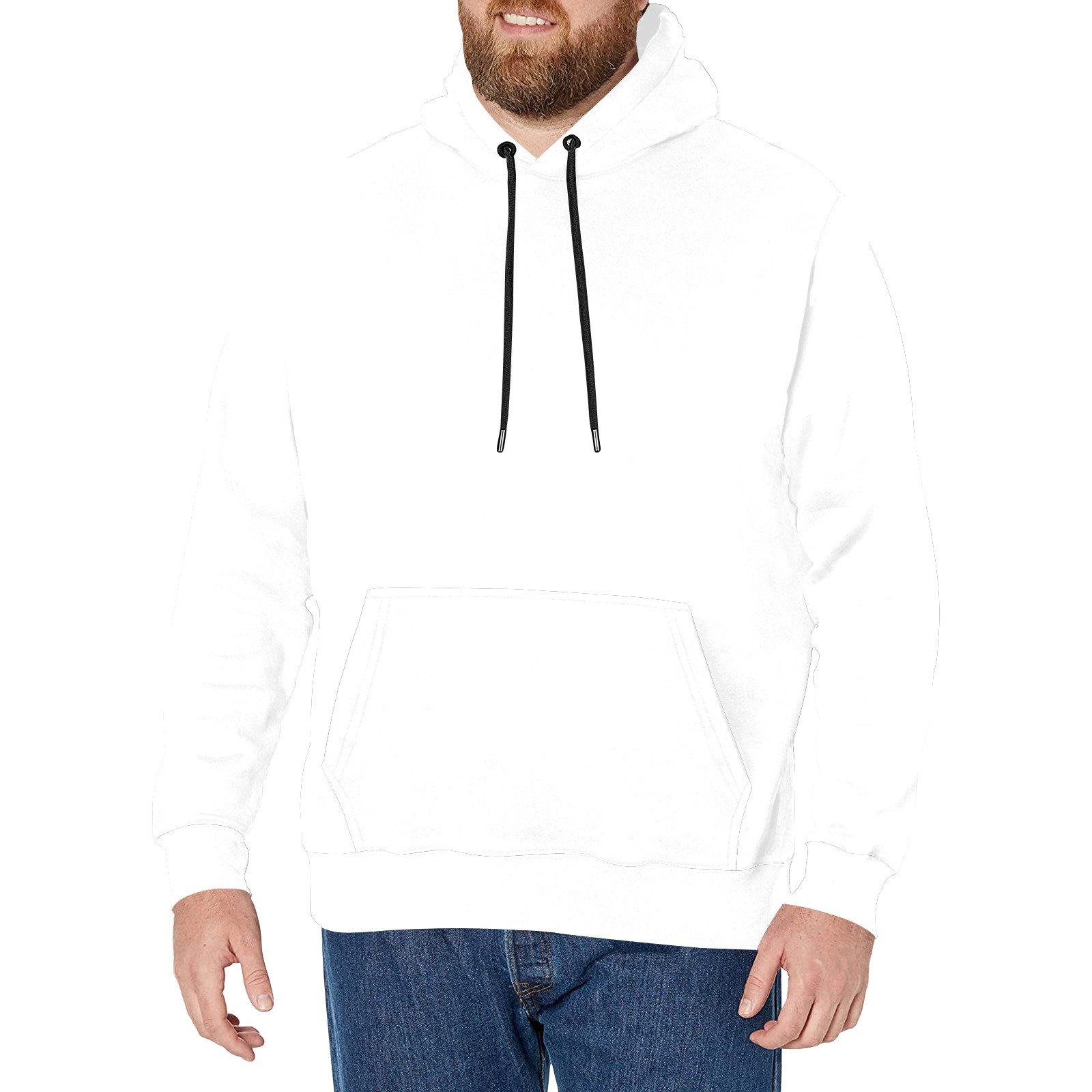 Men’s Long Sleeve Fleece Hoodie (H55)