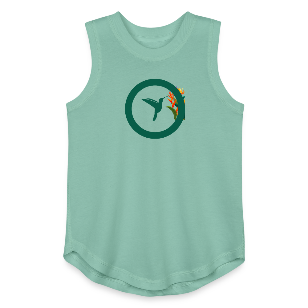 Youth Girls Relaxed Tank Top-hummingbird-